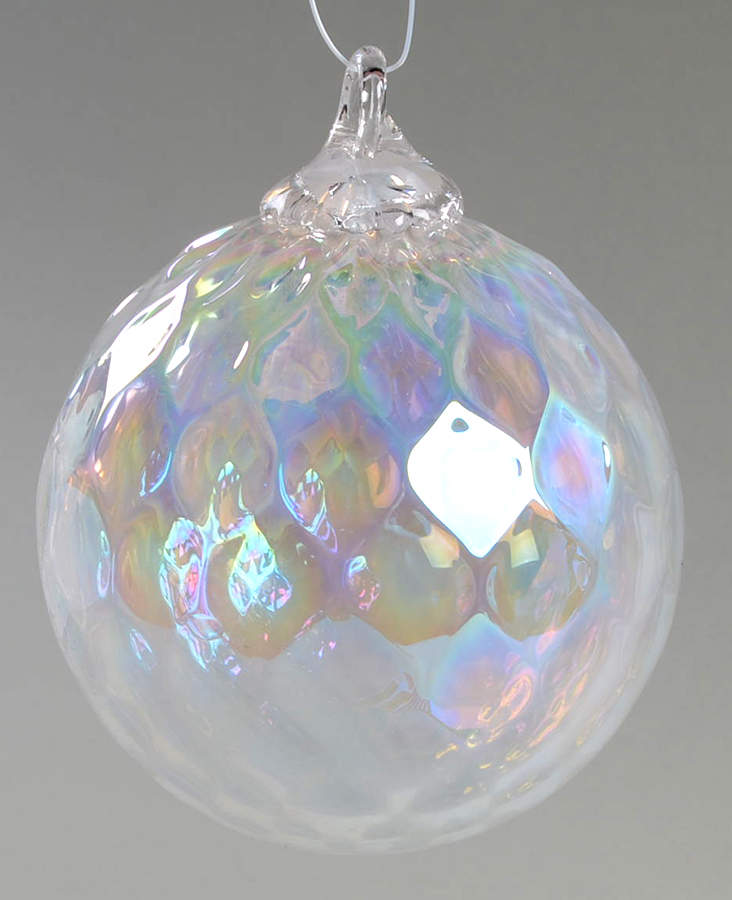 Birthstone Ornaments June- Pearl Snow - Boxed by Glass Eye Studio-1