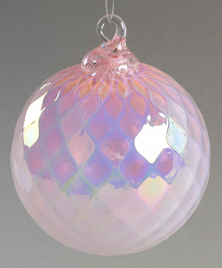 Birthstone Ornaments October - Opal Pink - Boxed by Glass Eye Studio-1