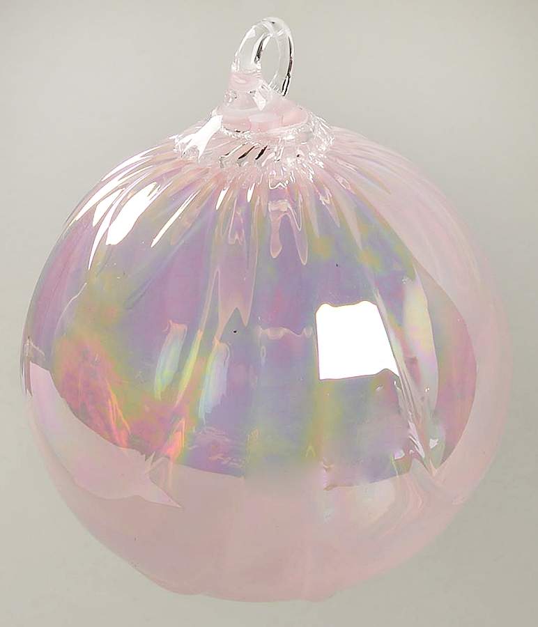 Birthstone Ornaments October-Pink Opal Drape - No Box by Glass Eye Studio-1
