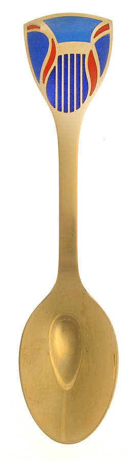 Annual Christmas Spoon & Fork Sounds Of Angels Spoon - Boxed by Georg Jensen (Denmark)-1