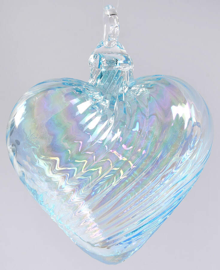 Birthstone Heart Ornaments December-Topaz - Boxed by Glass Eye Studio-1
