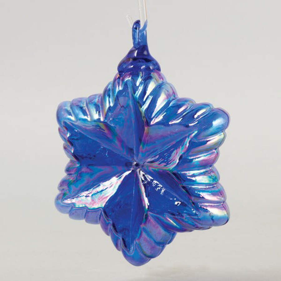Vintage Stars Ornaments Cobalt - No Box by Glass Eye Studio-1