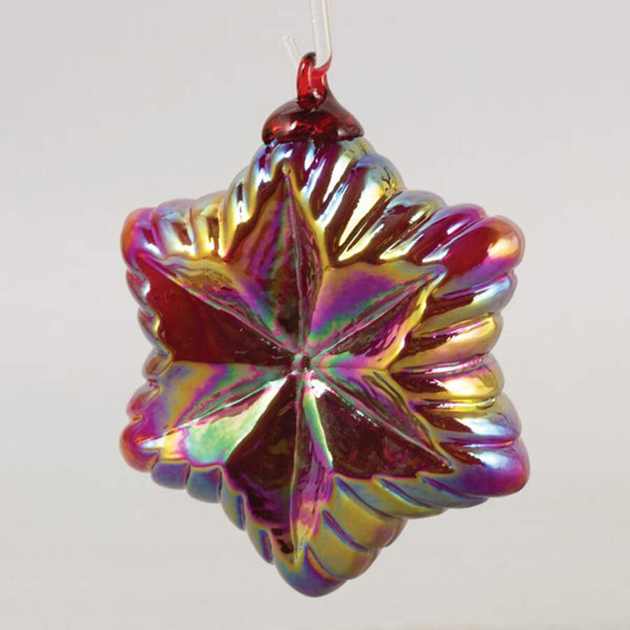 Vintage Stars Ornaments Red - No Box by Glass Eye Studio-1
