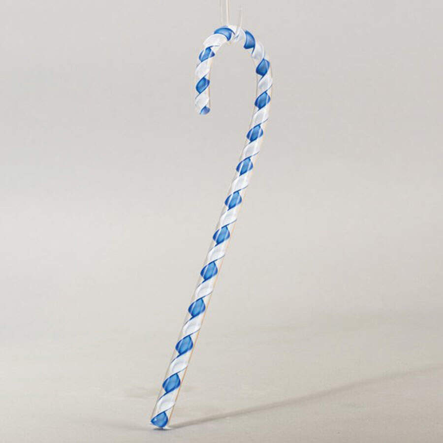 Vintage Candy Cane Ornaments Blue & White - No Box by Glass Eye Studio-1
