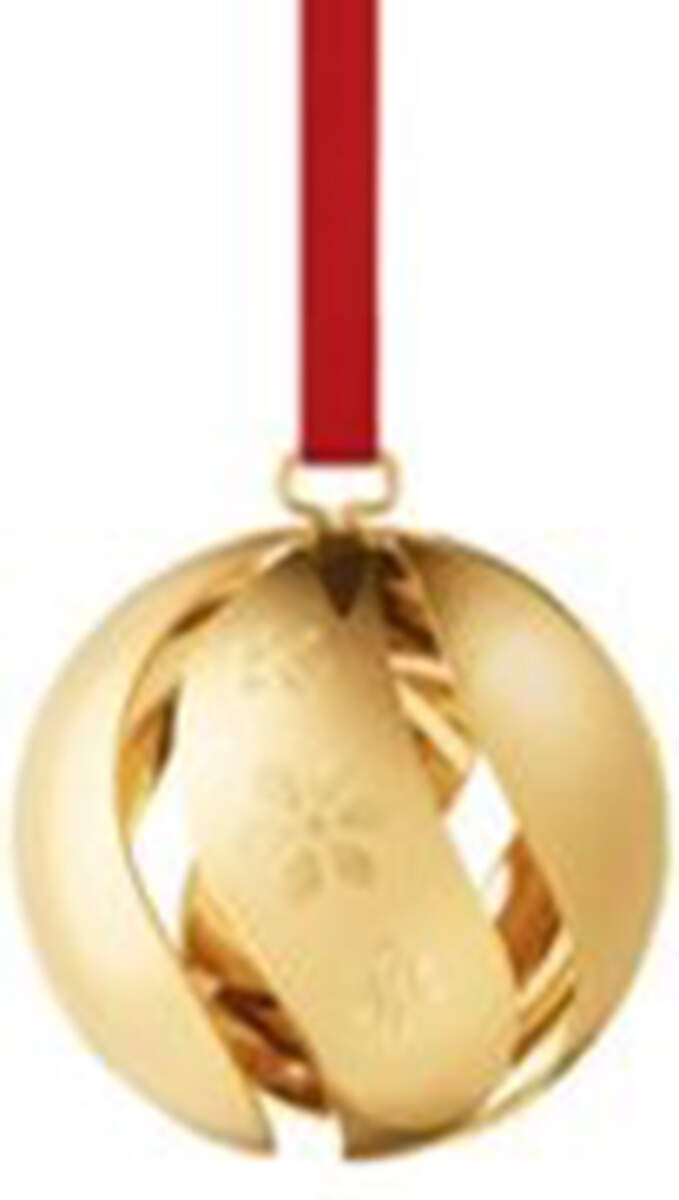 Annual Ball Ornament 2024 Annual Ball- Gold Plated - Boxed by Georg Jensen (Denmark)-1