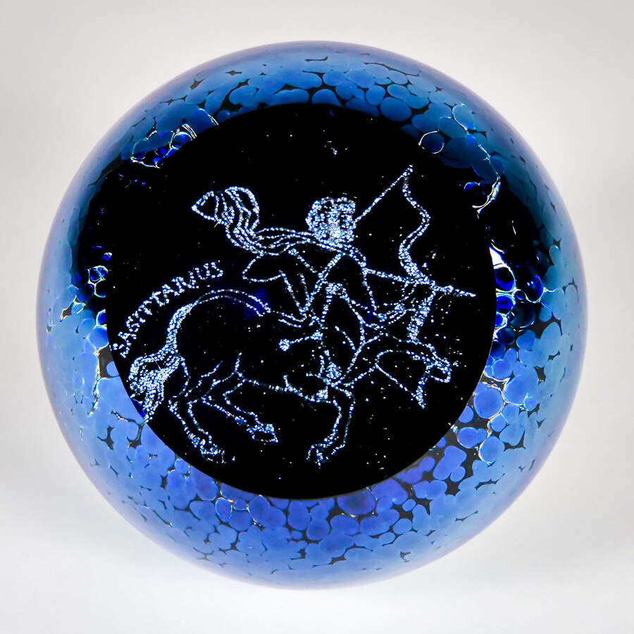 Zodiac  Paperweights Sagittarius (Nov 22-Dec 21) - No Box by Glass Eye Studio-1