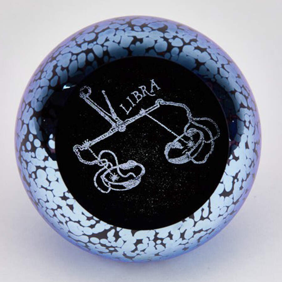 Zodiac  Paperweights Libra (Sep 23-Oct 22) - No Box by Glass Eye Studio-1