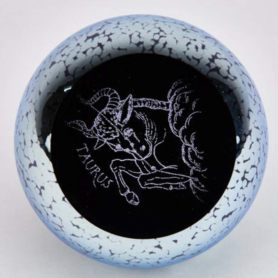 Zodiac  Paperweights Taurus (Apr 20-May 20) - No Box by Glass Eye Studio-1