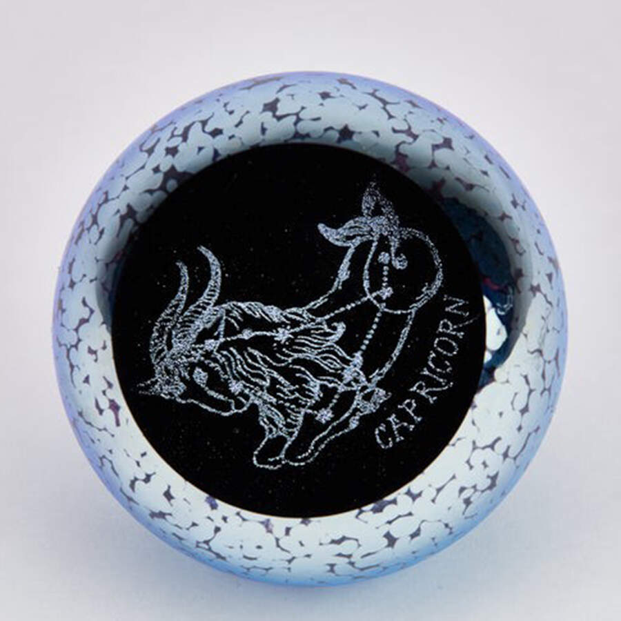 Zodiac  Paperweights Capricorn (Dec 22-Jan 19) - No Box by Glass Eye Studio-1