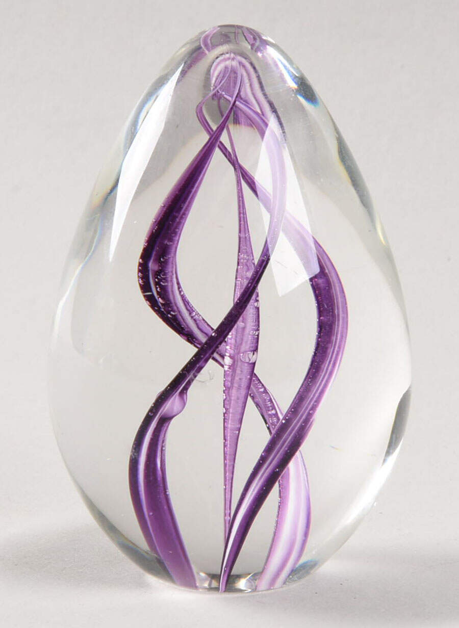 Egg Paperweights Purple Swirl - No Box by Glass Eye Studio-1