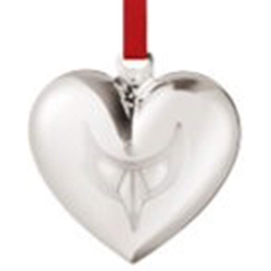 Annual Christmas Heart-Palladium 2024- Heart -Palladium - No Box by Georg Jensen (Denmark)-1