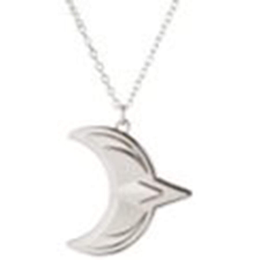 Christmas Ornaments with Chain-Palladium Moon - Boxed by Georg Jensen (Denmark)-1