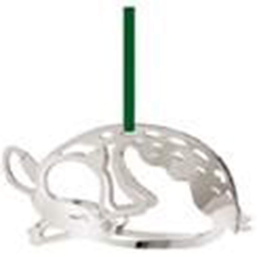 Annual Christmas Ornaments-Palladium Deer - Boxed by Georg Jensen (Denmark)-1