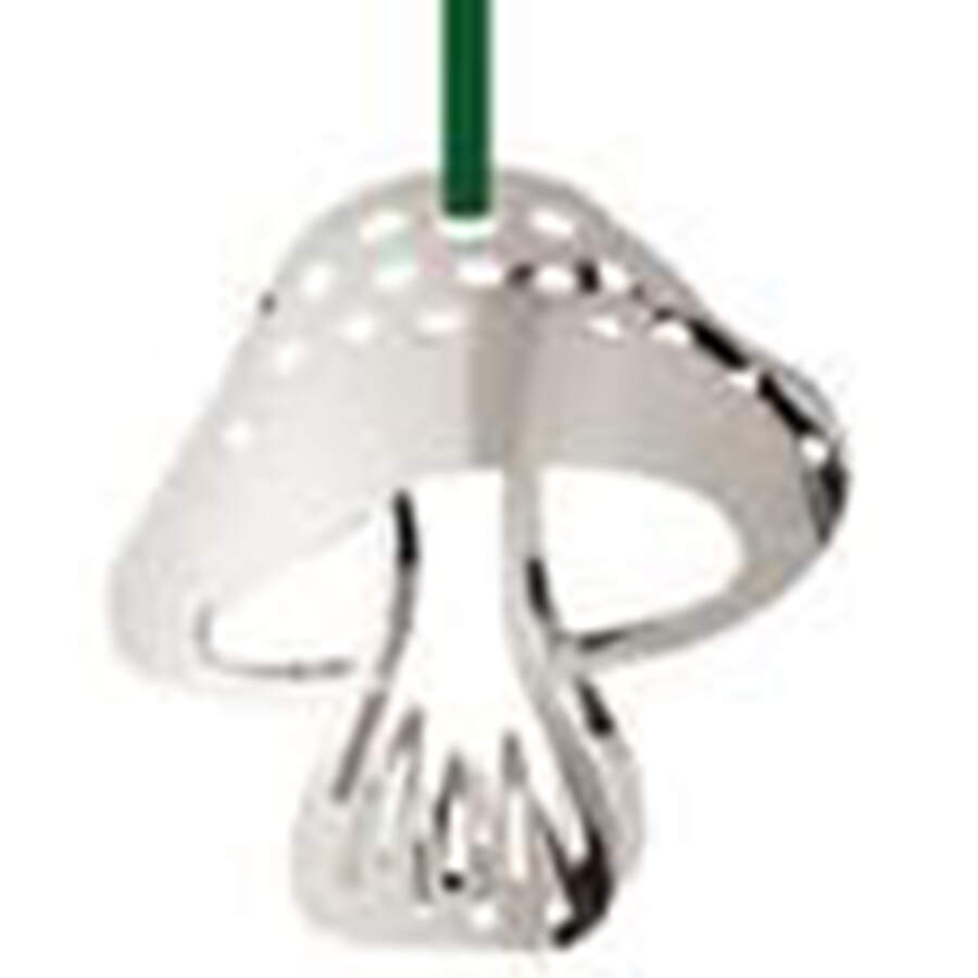 Annual Christmas Ornaments-Palladium Mushroom - No Box by Georg Jensen (Denmark)-1
