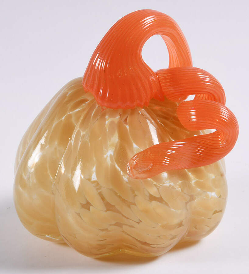 Pumpkin Patch Mini Yellow Gourd - No Box by Global Village Glass-1
