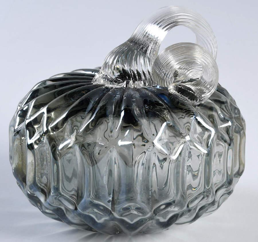 Pumpkin Patch Small Navy Facet Pumpkin - No Box 42 by Global Village Glass-1