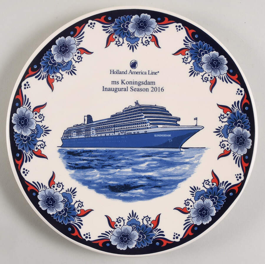 Commemorative Plates Ms Koningsdam Inaugural Season - No Box by Royal Goedewaagen-1