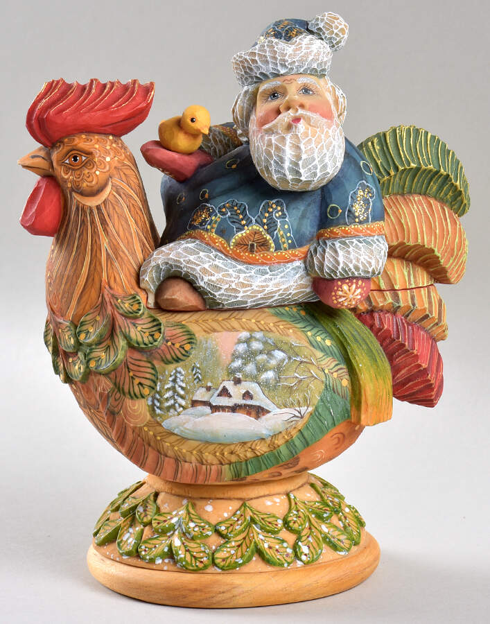 Santa Surprise Boxes (Polystone) A Day In The Country - Boxed by G Debrekht-1
