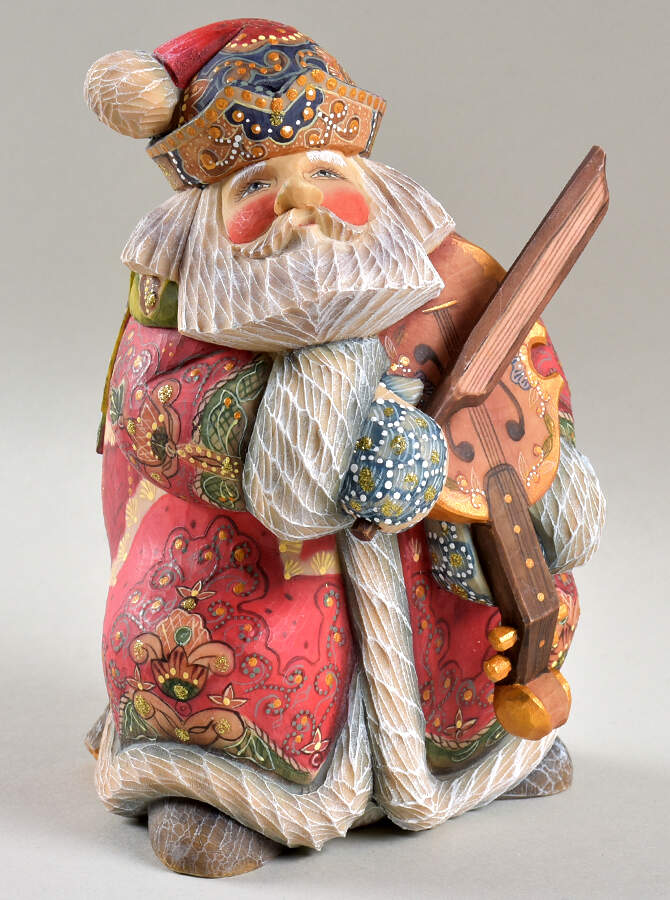 Father Frost Musicians, The Violin Santa - With Box by G Debrekht-1