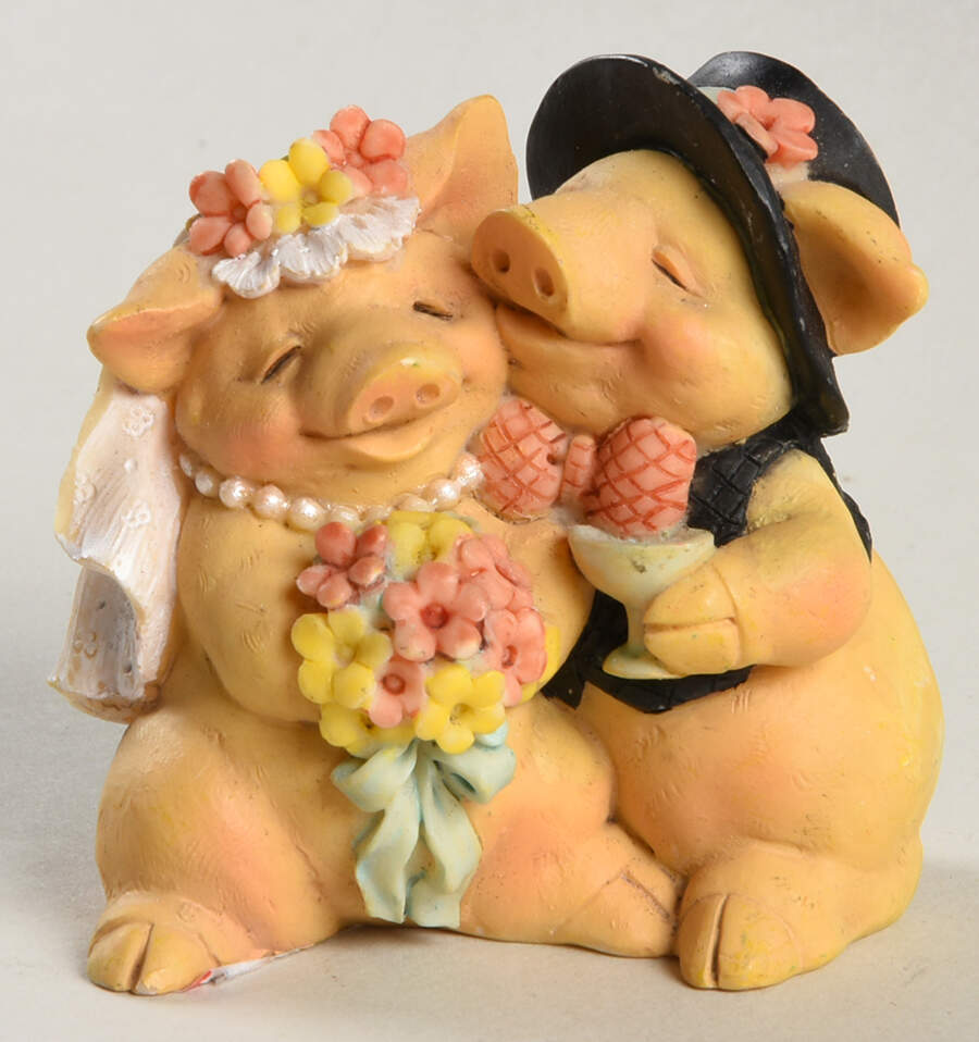 Pigsville Wedding Bliss - Boxed by Ganz-1