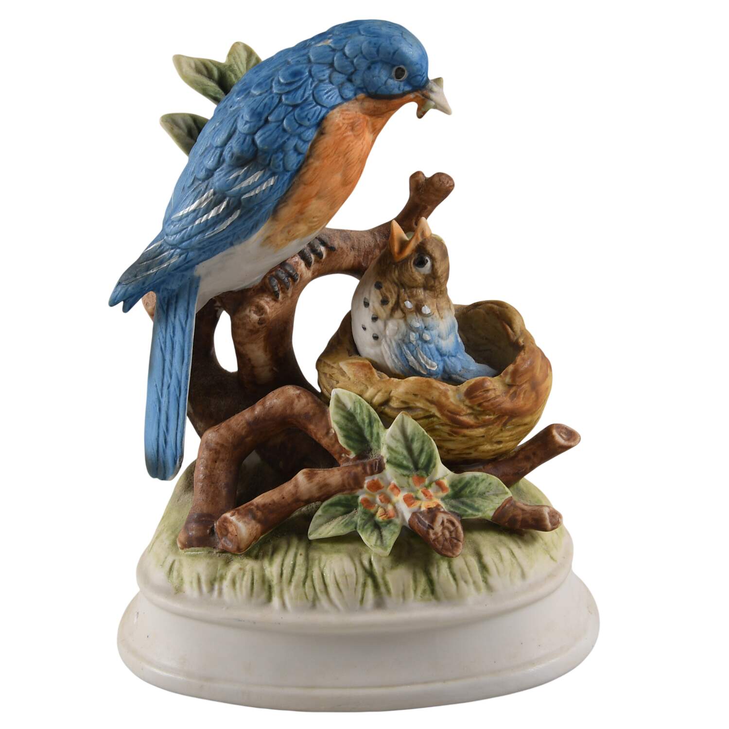 Bird Music Boxes Bluebird Feeding Baby - No Box by Gorham-1