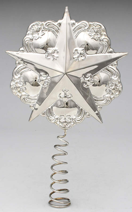 Gorham Silverplate Tree Toppers Chantilly Star Tree Topper - Boxed by Gorham Silver-1
