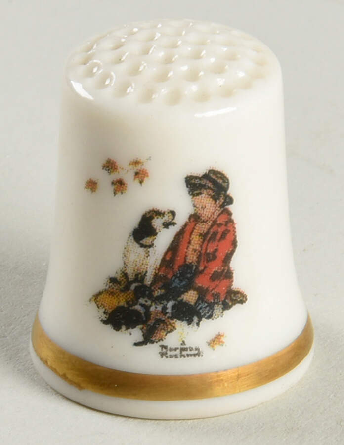 Four Seasons - a Boy and His Dog Fall - No Box by Gorham-1