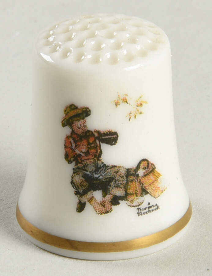 Four Seasons - a Boy and His Dog Spring - No Box by Gorham-1