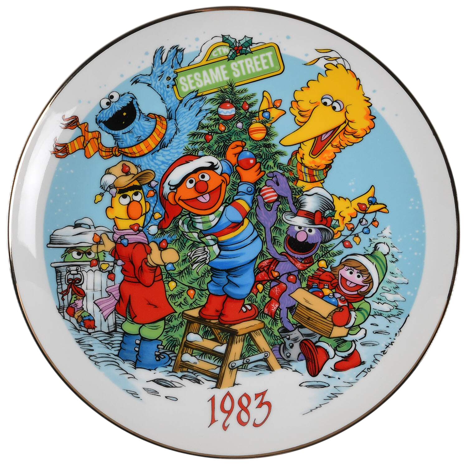 Sesame Street Christmas 1983 - Boxed by Gorham-1
