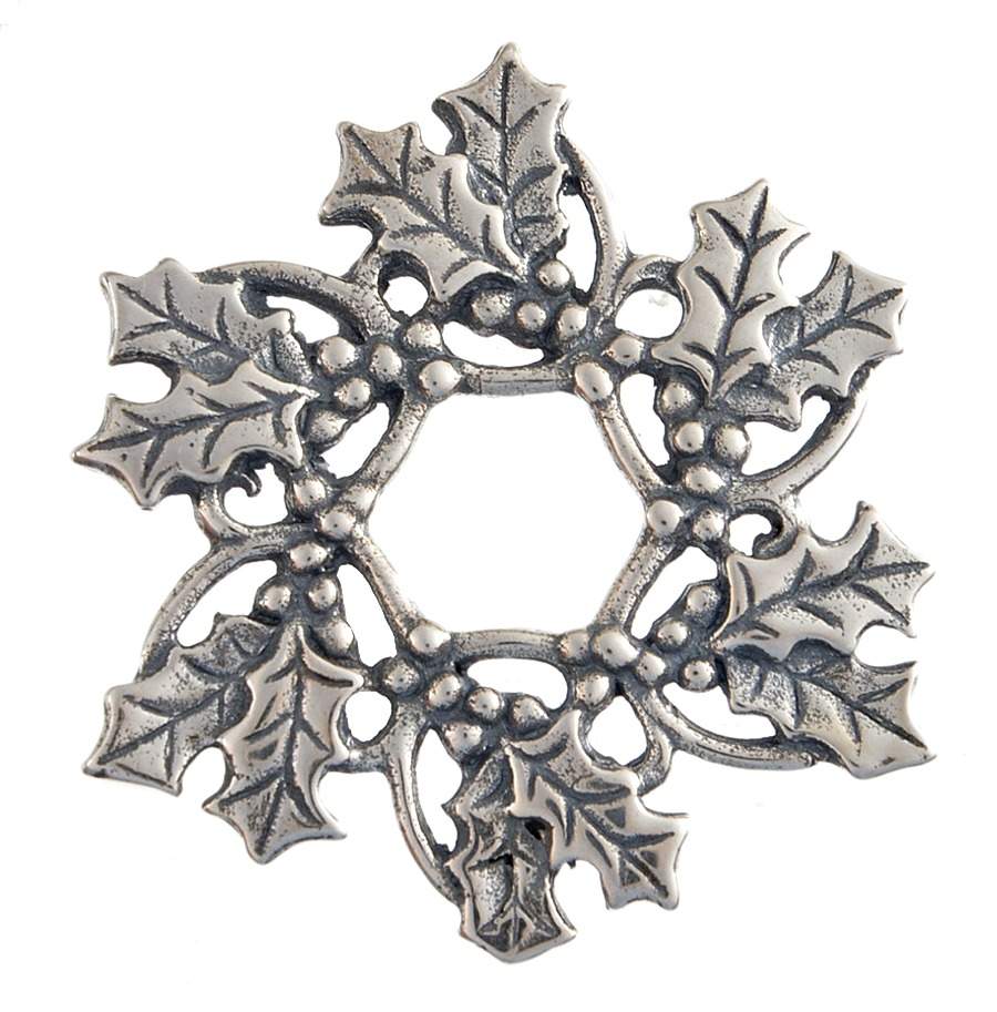 Hand & Hammer Christmas Ornament Holly Wreath - With Box by Hand & Hammer-1