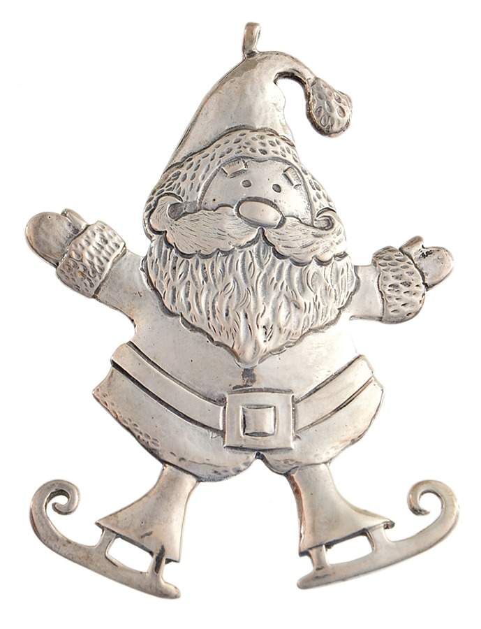 Hand & Hammer Christmas Ornament Santa Skates - Boxed by Hand & Hammer-1