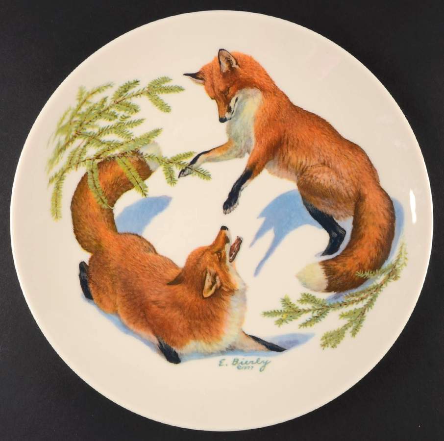 Halberts Christmas Plate Fox And Evergreen - Boxed by Halberts-1