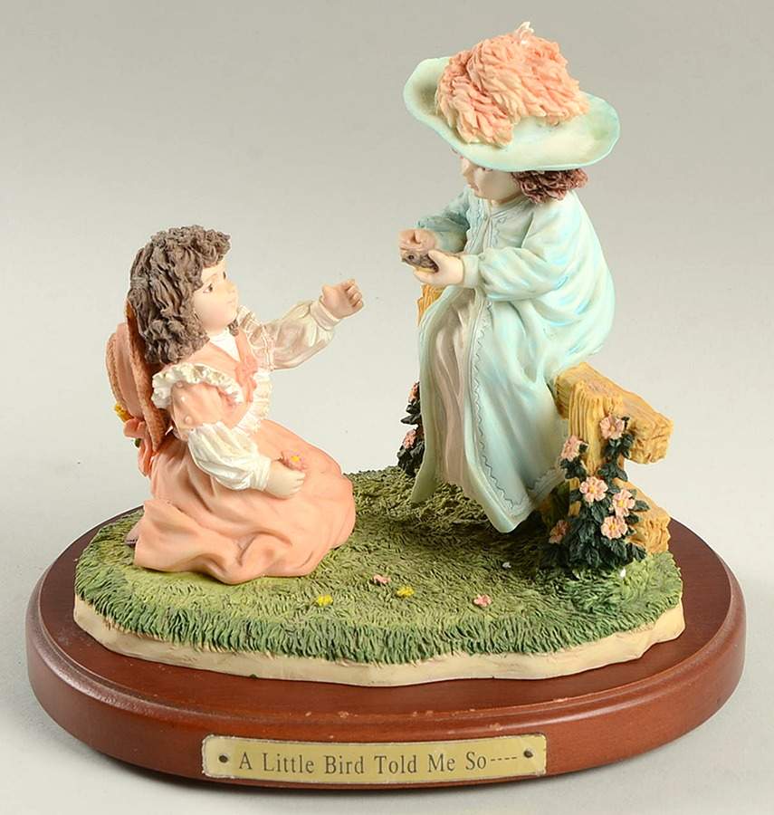 Maud Humphrey Bogart Figurine A Little Bird Told Me So - Boxed by Hamilton Collection-1
