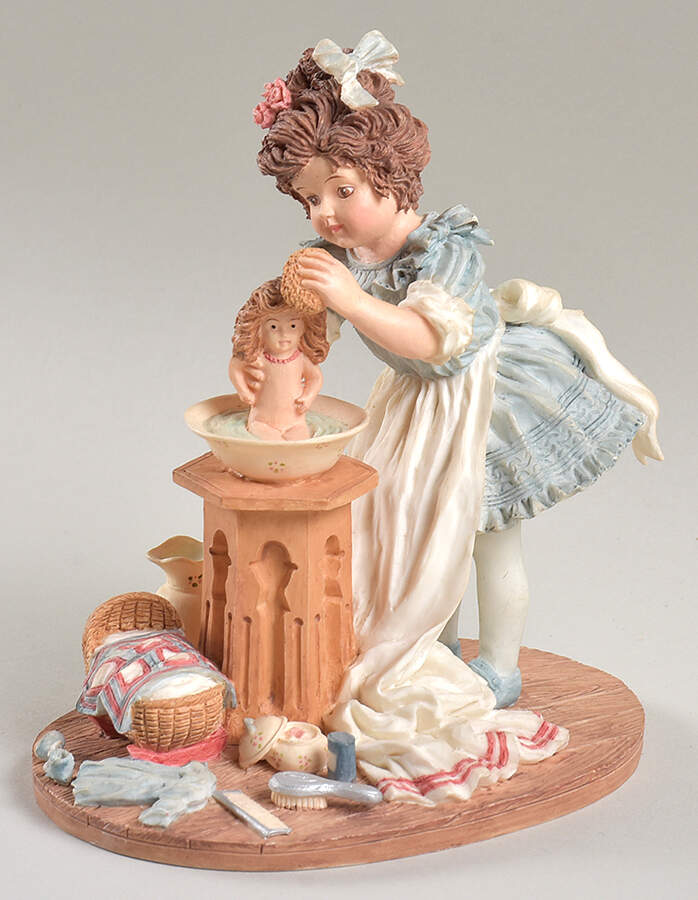 Maud Humphrey Bogart Figurine Playing Mama - No Box by Hamilton Collection-1
