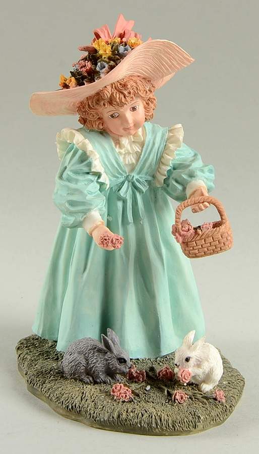 Maud Humphrey Bogart Figurine A Basket Full Of Blessings - Boxed by Hamilton Collection-1