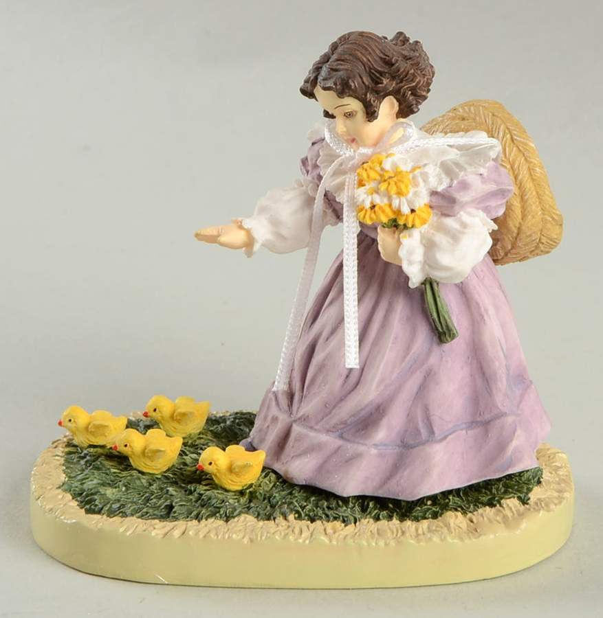 Maud Humphrey Bogart Figurine Little Chickadees - No Box by Hamilton Collection-1