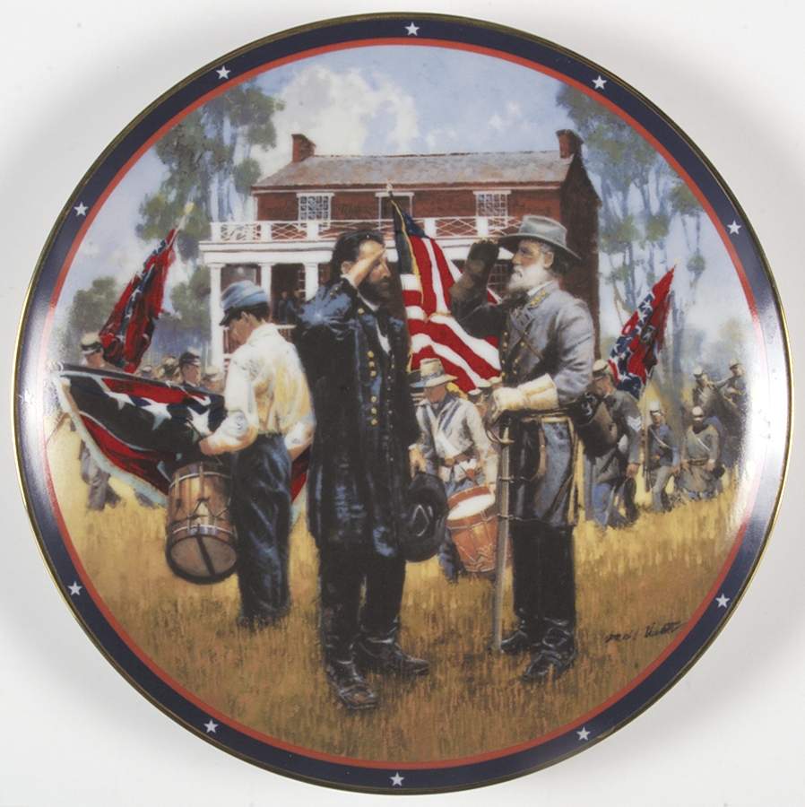 American Civil War Generals Grant & Lee At Appomattox - Boxed by Hamilton Collection-1