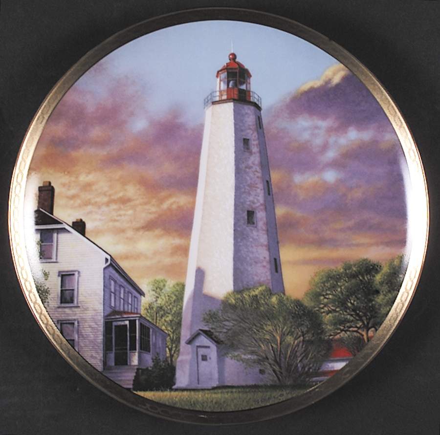 American Lighthouses Sandy Hook Light - Boxed by Hamilton Collection-1