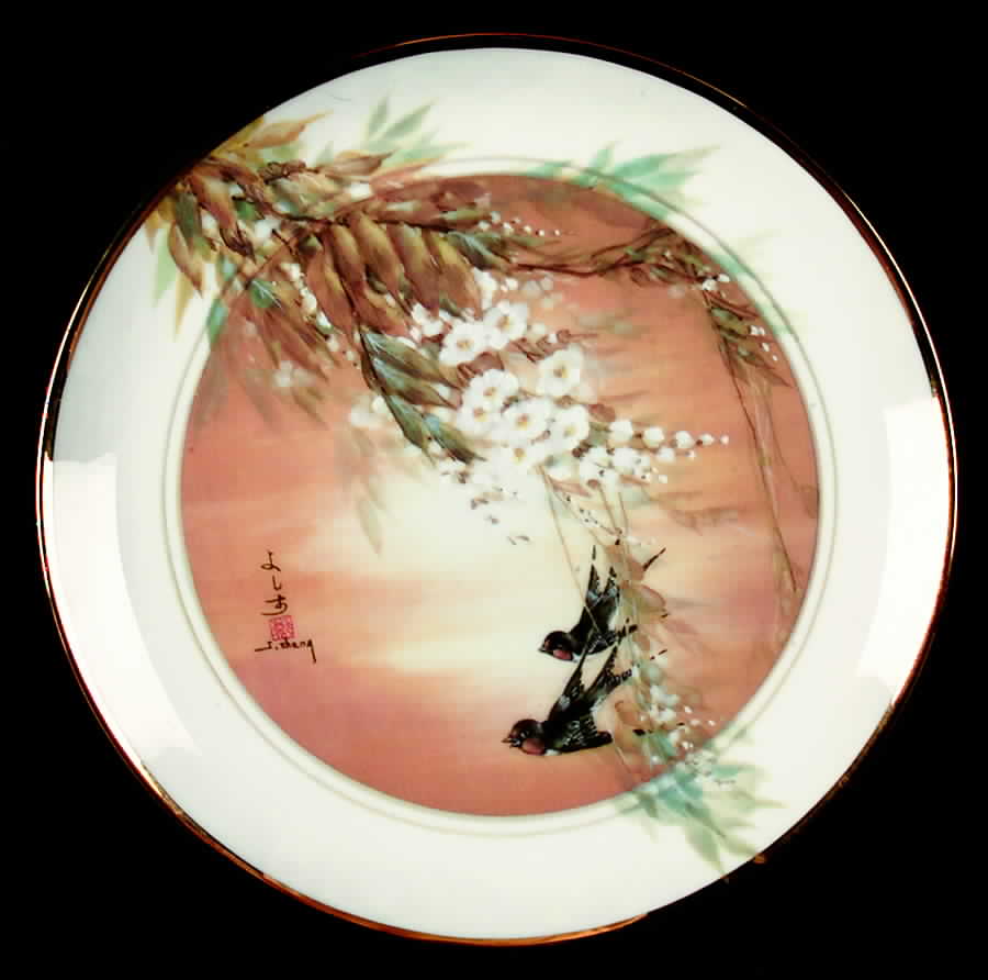 Birds of the Temple Gardens Honorable Swallows - No Box by Hamilton Collection-1