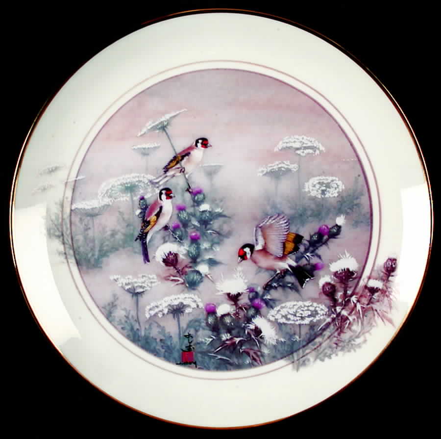 Birds of the Temple Gardens Goldfinches Of Virtue - No Box by Hamilton Collection-1