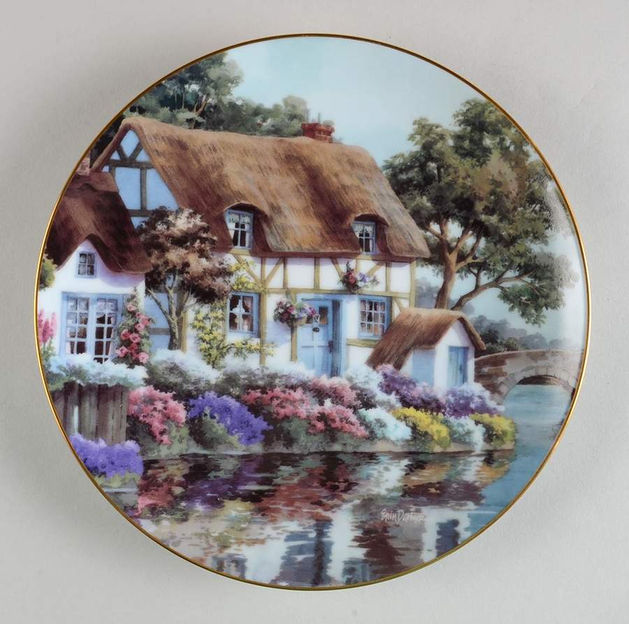 Country Garden Cottages Riverbank Cottage - No Box by Hamilton Collection-1