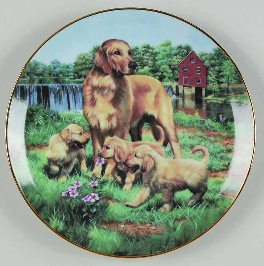 Classic Sporting Dogs Golden Retrievers - No Box by Hamilton Collection-1