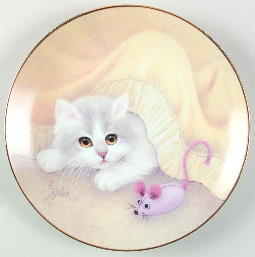 Curious Kittens Playing Cat And Mouse - No Box by Hamilton Collection-1