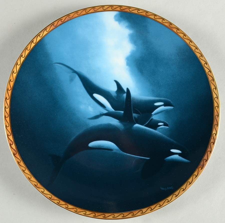 Great Mammals of Sea Orca Trio - No Box by Hamilton Collection-1