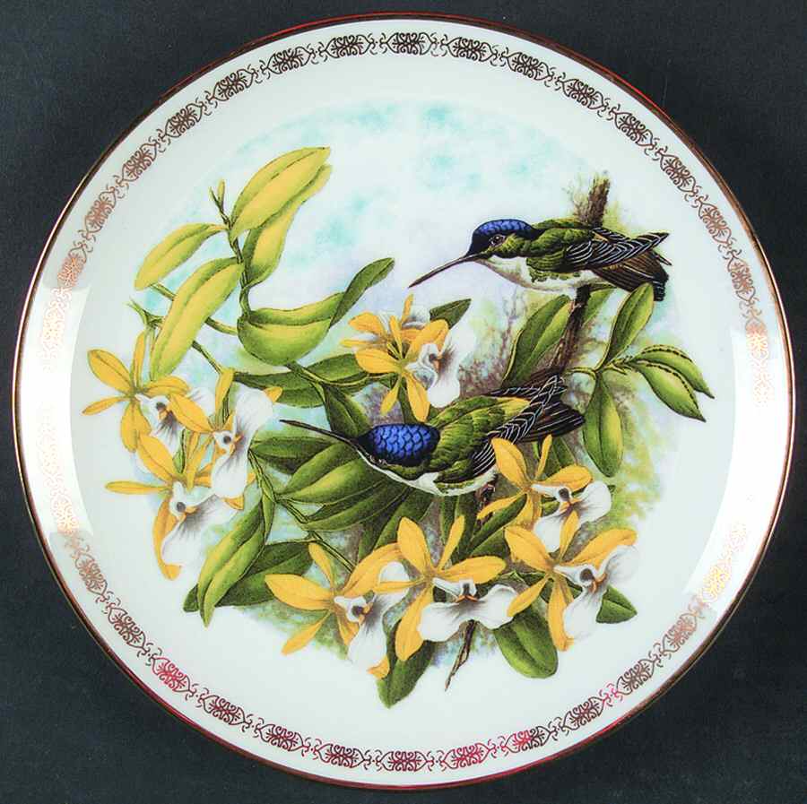 Jeweled Hummingbirds Andean Emerald  - Boxed by Hamilton Collection-1