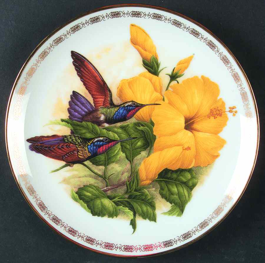 Jeweled Hummingbirds Garnet Throated Hummingbird - Boxed by Hamilton Collection-1