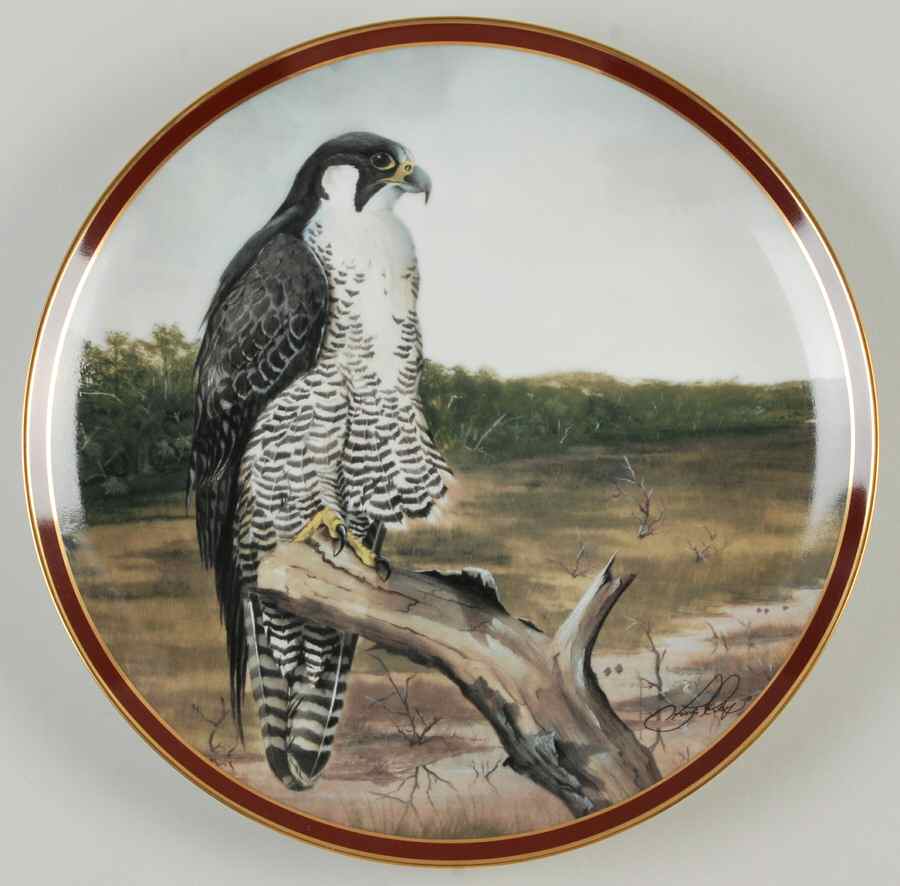 Majestic Bird of Prey Peregrine Falcon - No Box by Hamilton Collection-1