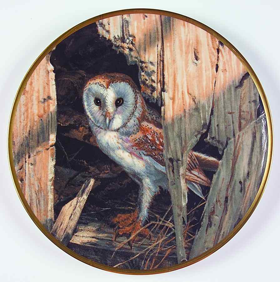 Noble Owls of America Waiting For Dusk - No Box by Hamilton Collection-1