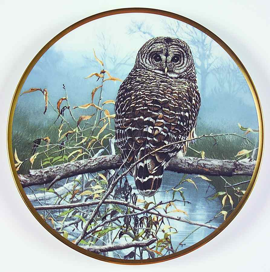 Noble Owls of America Autumn Mist - No Box by Hamilton Collection-1