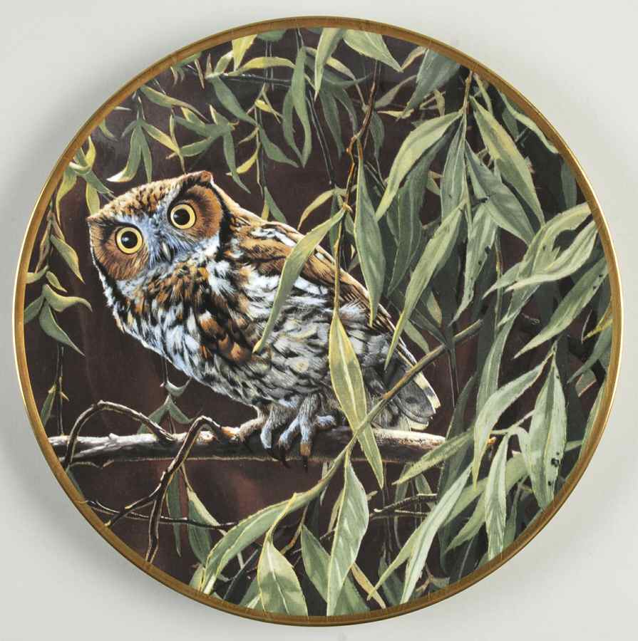 Noble Owls of America Dawn In The Willows - No Box by Hamilton Collection-1